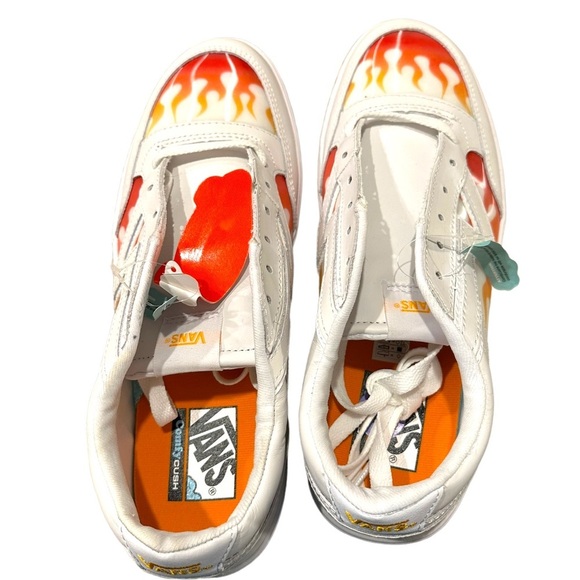 Vans Lowland Comfy Cush CC True White Flames Shoes 11.5 Mens Fire Skate NWT - Picture 8 of 10